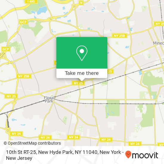 Mapa de 10th St RT-25, New Hyde Park, NY 11040