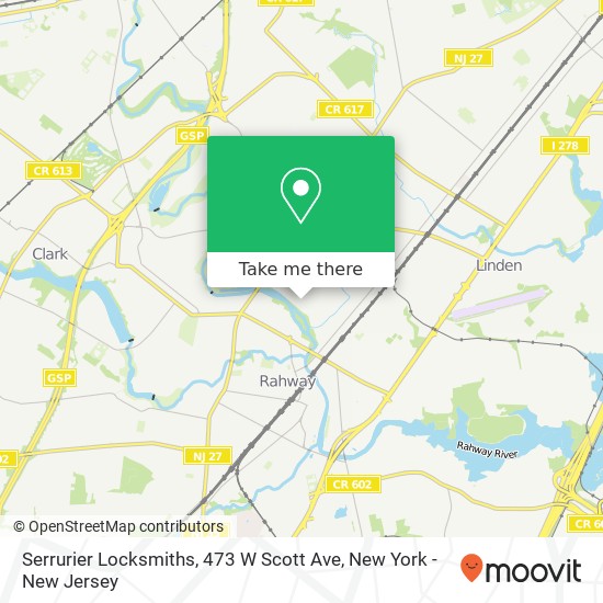 Mapa de Serrurier Locksmiths, 473 W Scott Ave