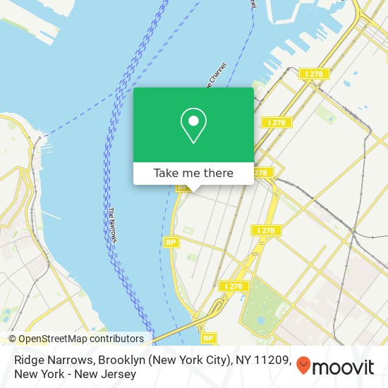 Mapa de Ridge Narrows, Brooklyn (New York City), NY 11209