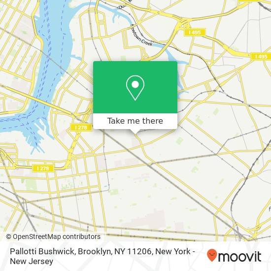 Mapa de Pallotti Bushwick, Brooklyn, NY 11206