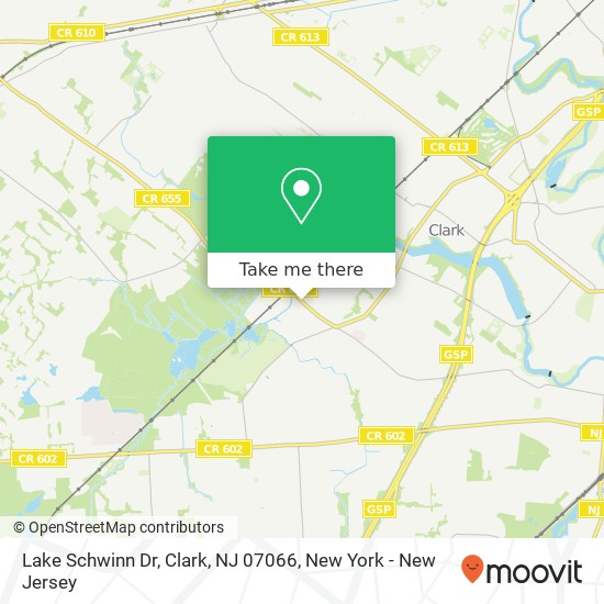 Mapa de Lake Schwinn Dr, Clark, NJ 07066