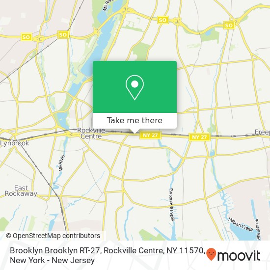 Mapa de Brooklyn Brooklyn RT-27, Rockville Centre, NY 11570