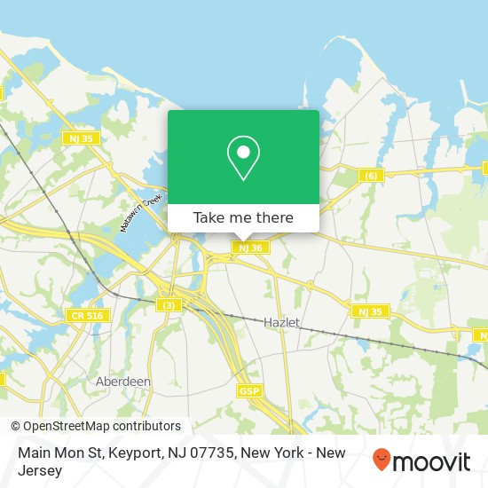 Mapa de Main Mon St, Keyport, NJ 07735