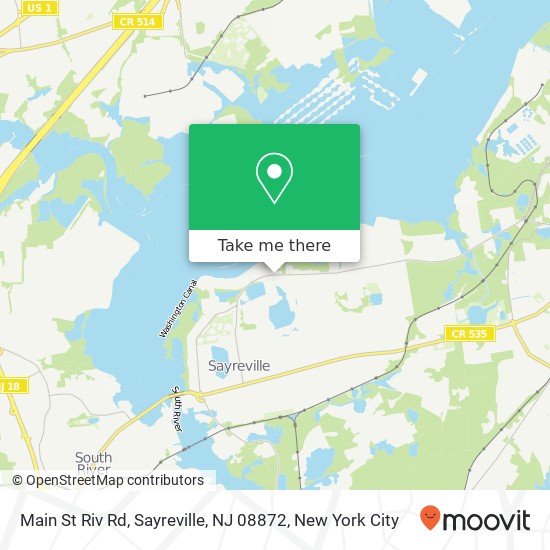 Mapa de Main St Riv Rd, Sayreville, NJ 08872