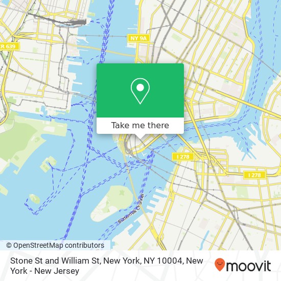 Stone St and William St, New York, NY 10004 map