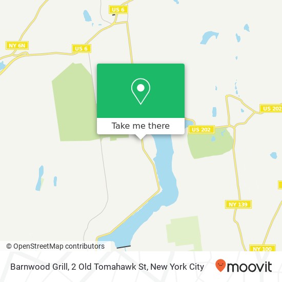 Barnwood Grill, 2 Old Tomahawk St map