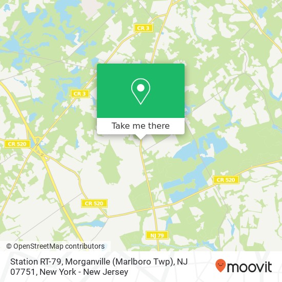 Mapa de Station RT-79, Morganville (Marlboro Twp), NJ 07751