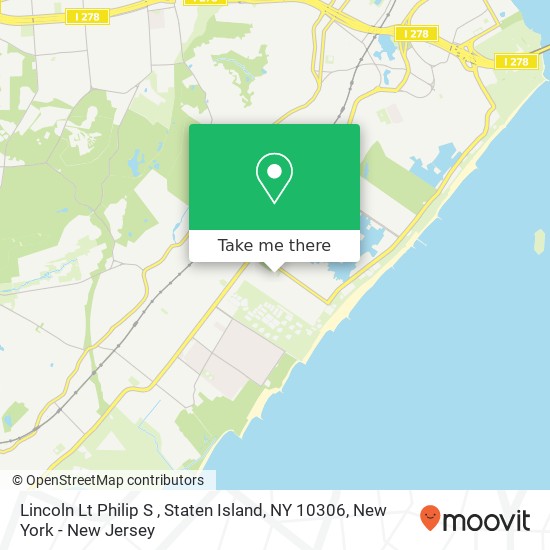 Lincoln Lt Philip S , Staten Island, NY 10306 map