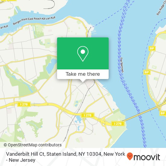 Mapa de Vanderbilt Hill Ct, Staten Island, NY 10304