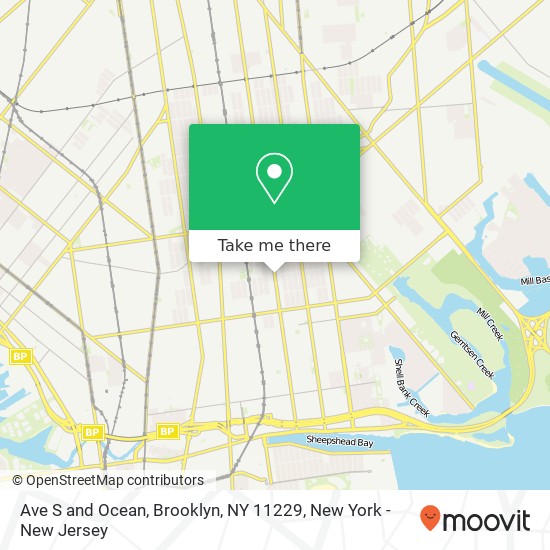 Mapa de Ave S and Ocean, Brooklyn, NY 11229