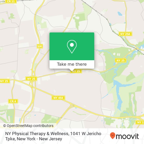 Mapa de NY Physical Therapy & Wellness, 1041 W Jericho Tpke