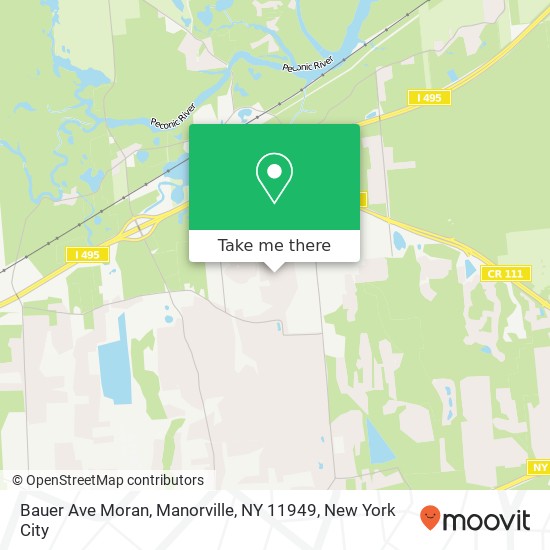 Mapa de Bauer Ave Moran, Manorville, NY 11949