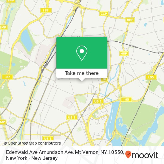 Edenwald Ave Amundson Ave, Mt Vernon, NY 10550 map