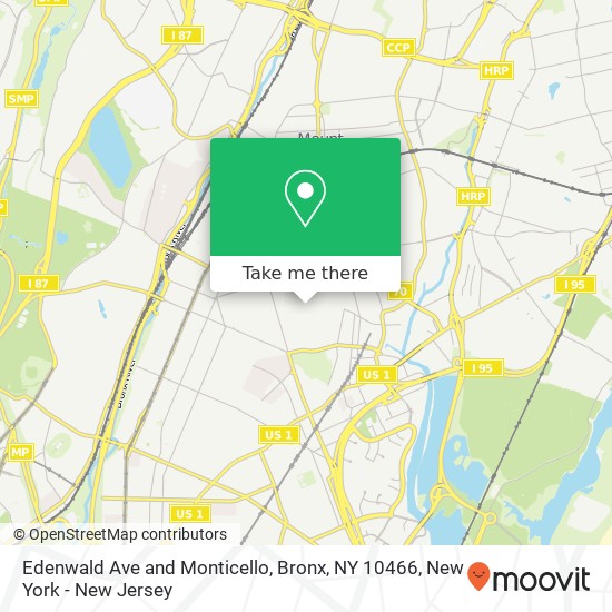 Mapa de Edenwald Ave and Monticello, Bronx, NY 10466