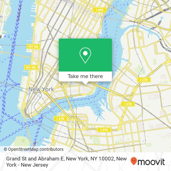 Mapa de Grand St and Abraham E, New York, NY 10002