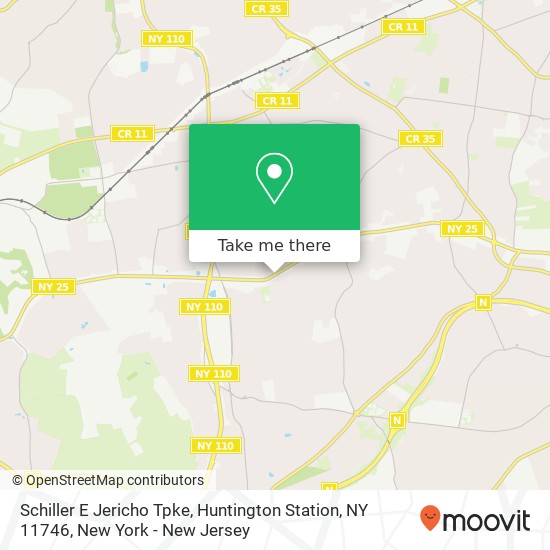 Mapa de Schiller E Jericho Tpke, Huntington Station, NY 11746