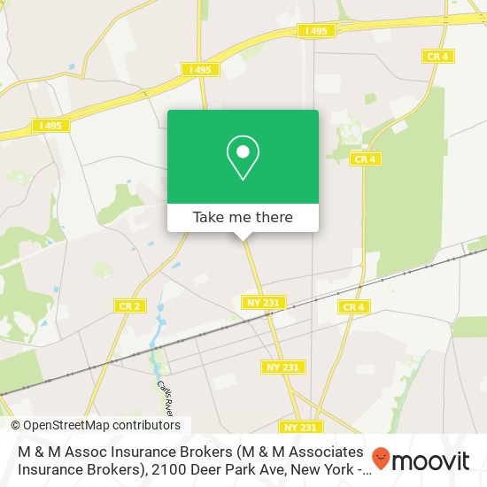 M & M Assoc Insurance Brokers (M & M Associates Insurance Brokers), 2100 Deer Park Ave map