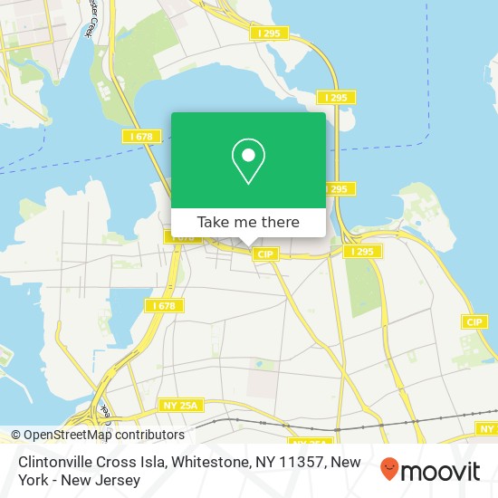 Mapa de Clintonville Cross Isla, Whitestone, NY 11357