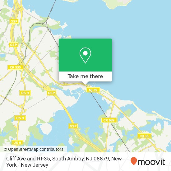 Mapa de Cliff Ave and RT-35, South Amboy, NJ 08879