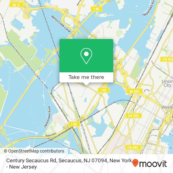 Century Secaucus Rd, Secaucus, NJ 07094 map
