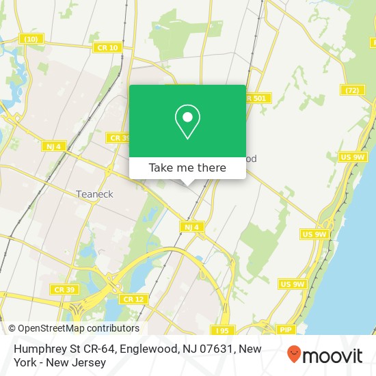 Mapa de Humphrey St CR-64, Englewood, NJ 07631