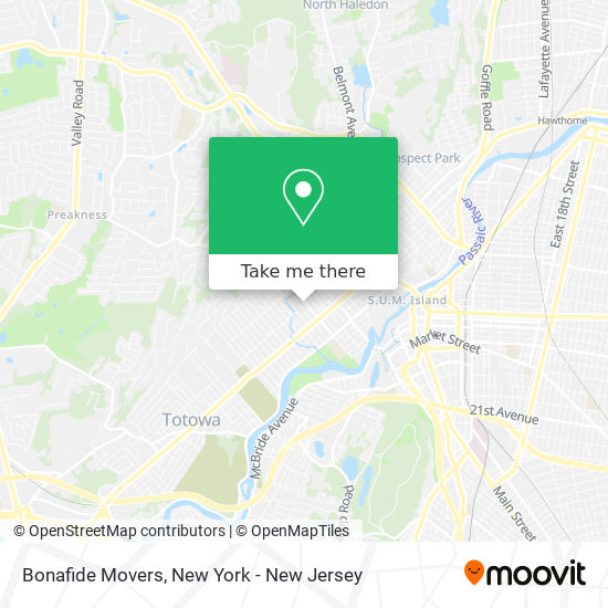 Bonafide Movers map