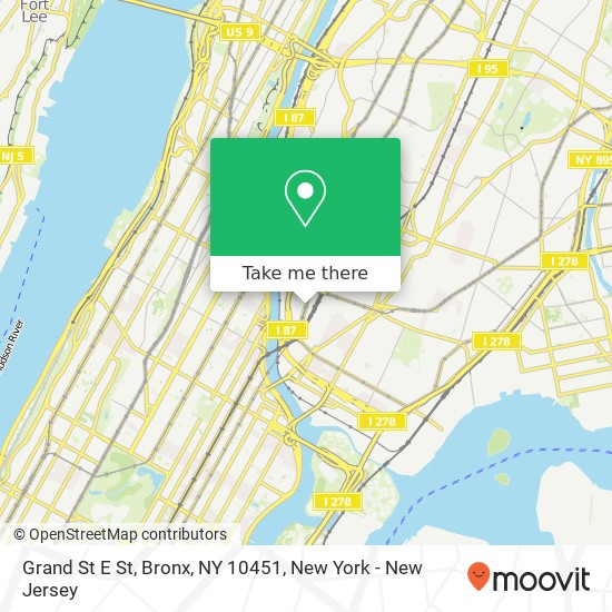 Grand St E St, Bronx, NY 10451 map