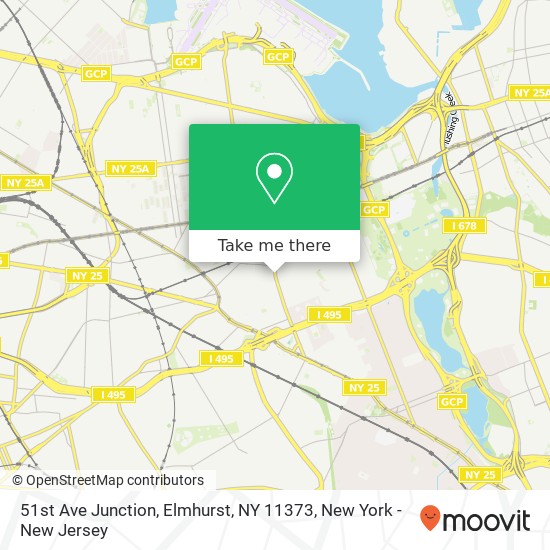 Mapa de 51st Ave Junction, Elmhurst, NY 11373