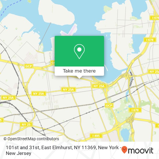 Mapa de 101st and 31st, East Elmhurst, NY 11369