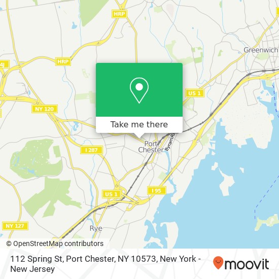 Mapa de 112 Spring St, Port Chester, NY 10573