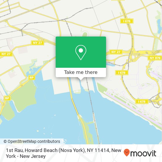 Mapa de 1st Rau, Howard Beach (Nova York), NY 11414