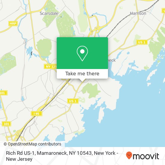 Mapa de Rich Rd US-1, Mamaroneck, NY 10543