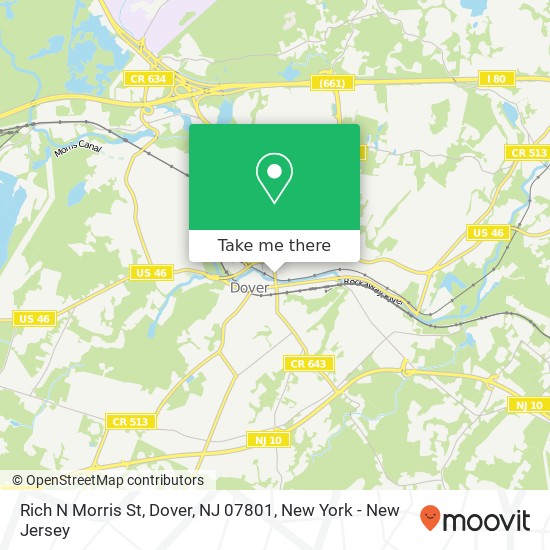 Mapa de Rich N Morris St, Dover, NJ 07801