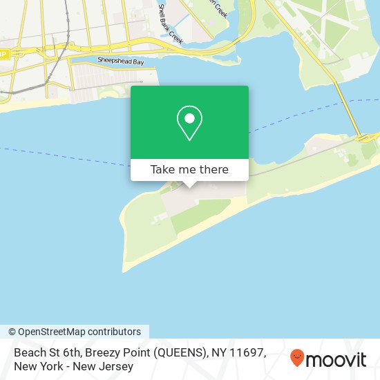 Beach St 6th, Breezy Point (QUEENS), NY 11697 map