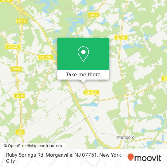 Mapa de Ruby Springs Rd, Morganville, NJ 07751