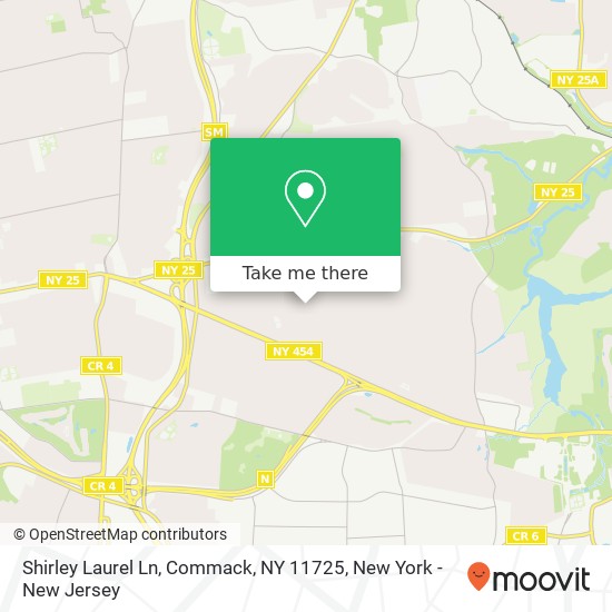 Mapa de Shirley Laurel Ln, Commack, NY 11725