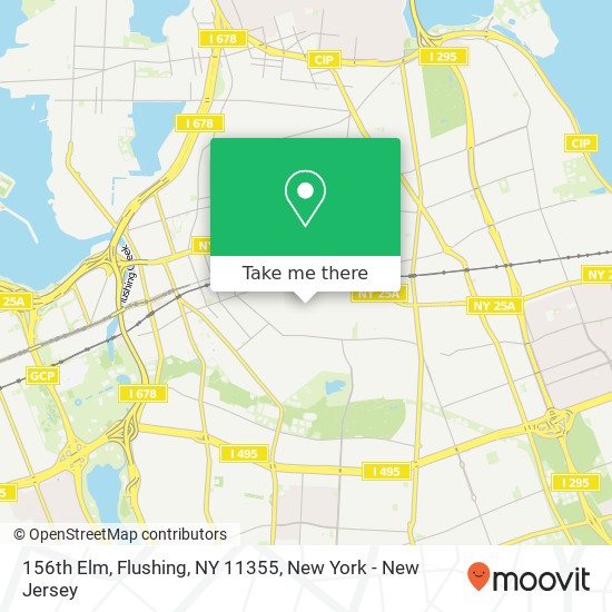 Mapa de 156th Elm, Flushing, NY 11355