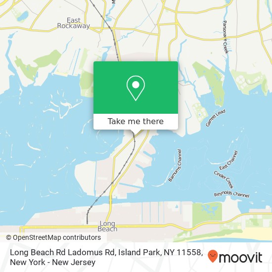 Mapa de Long Beach Rd Ladomus Rd, Island Park, NY 11558