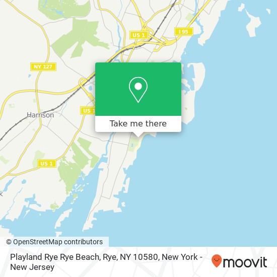 Mapa de Playland Rye Rye Beach, Rye, NY 10580