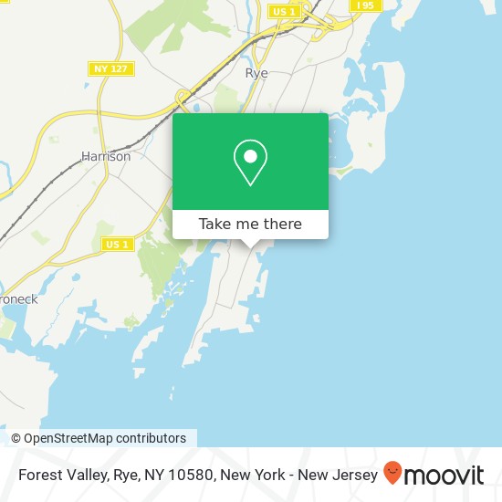 Mapa de Forest Valley, Rye, NY 10580