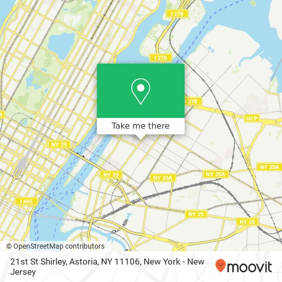 Mapa de 21st St Shirley, Astoria, NY 11106
