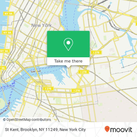 Mapa de St Kent, Brooklyn, NY 11249