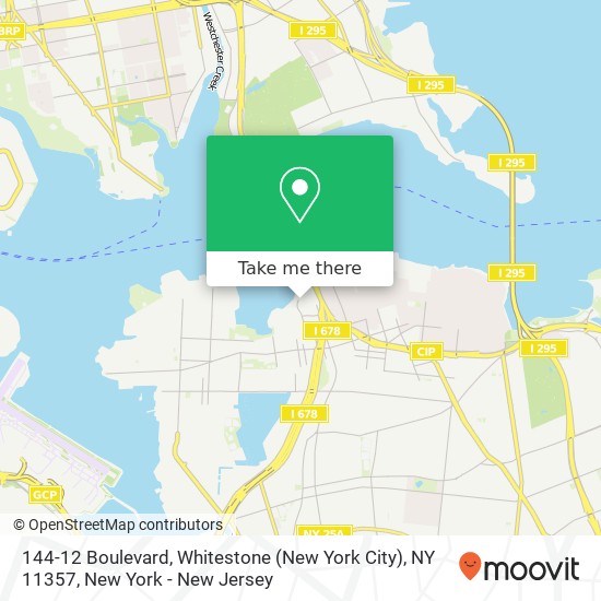 144-12 Boulevard, Whitestone (New York City), NY 11357 map