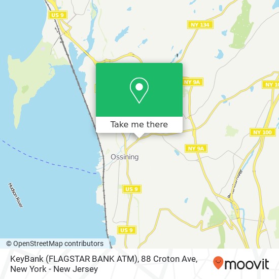Mapa de KeyBank (FLAGSTAR BANK ATM), 88 Croton Ave