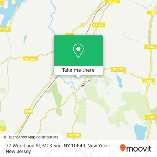 Mapa de 77 Woodland St, Mt Kisco, NY 10549