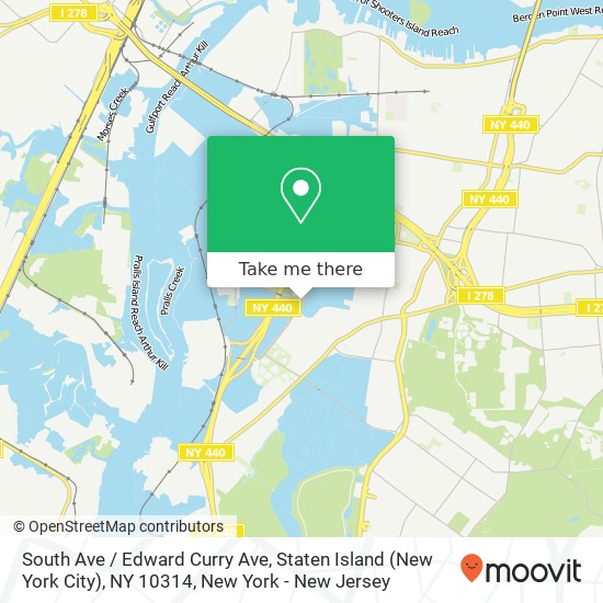 Mapa de South Ave / Edward Curry Ave, Staten Island (New York City), NY 10314