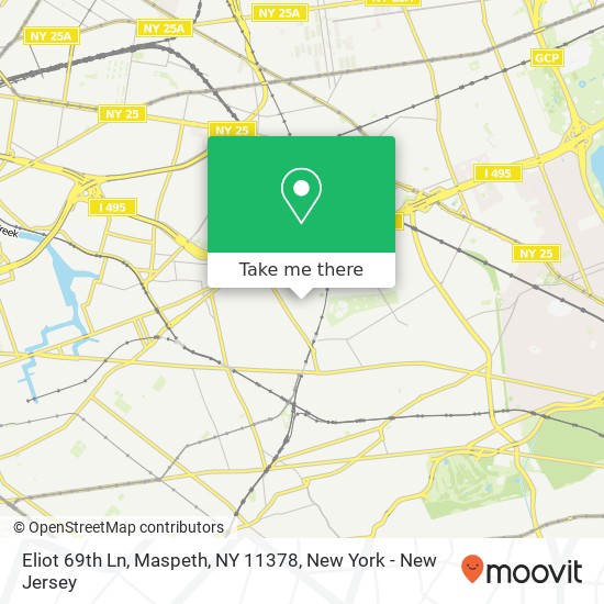 Mapa de Eliot 69th Ln, Maspeth, NY 11378