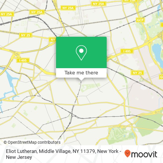 Mapa de Eliot Lutheran, Middle Village, NY 11379