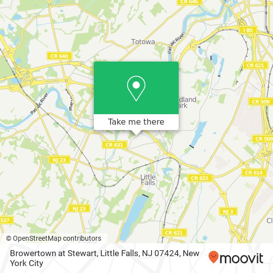 Mapa de Browertown at Stewart, Little Falls, NJ 07424