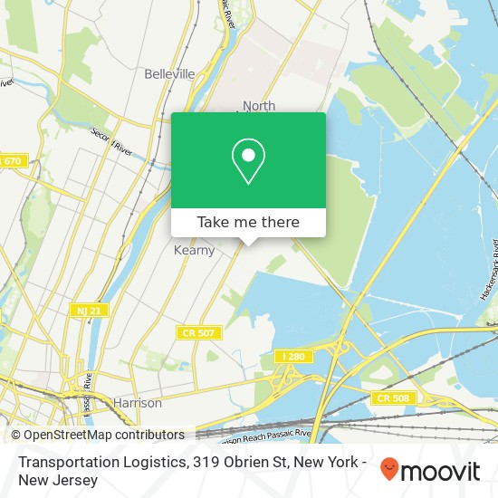Mapa de Transportation Logistics, 319 Obrien St